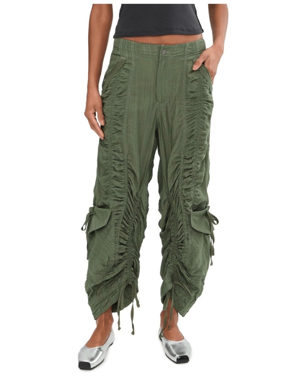 Free People Scorpio Shirred pants - Picture 2 of 8